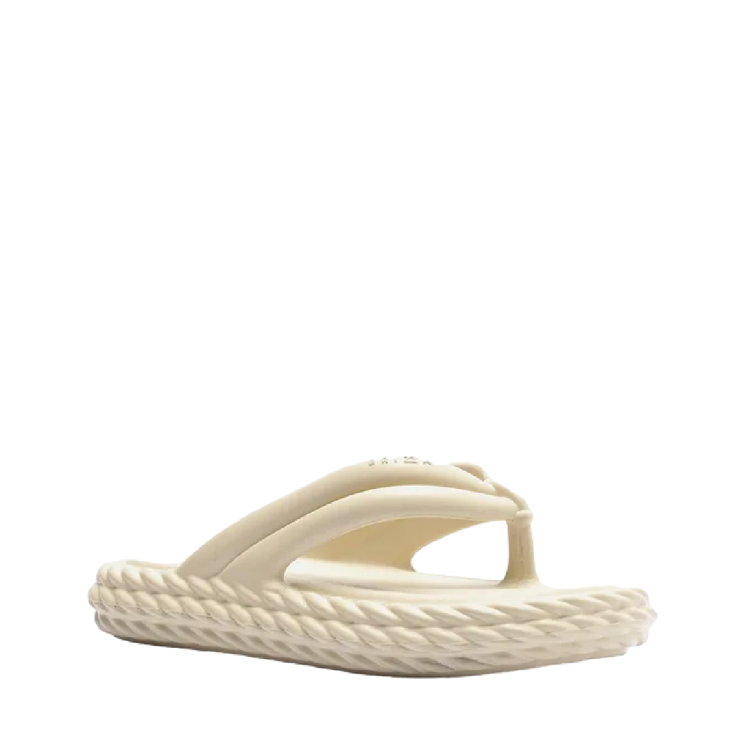 Sandália Brizza Arezzo Off White Flatform Marrocos Bold