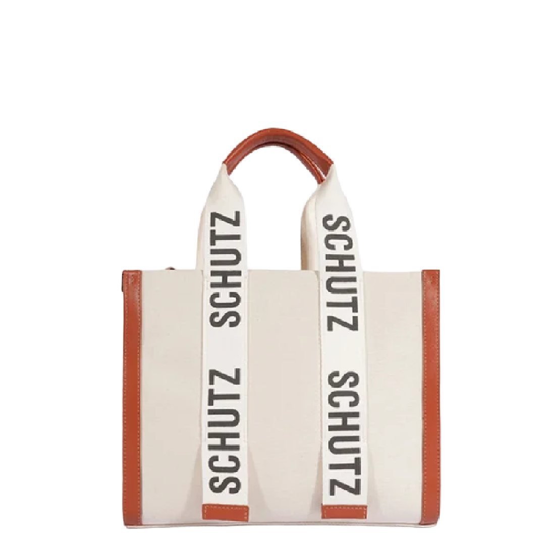 Bolsa Schutz Tote Lona Off White