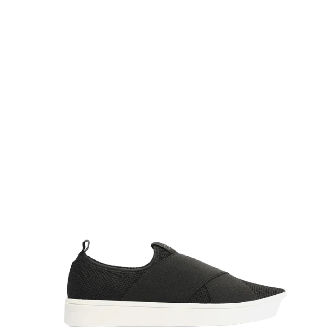 Tênis Arezzo Slip On Preto Tecido Elásticos