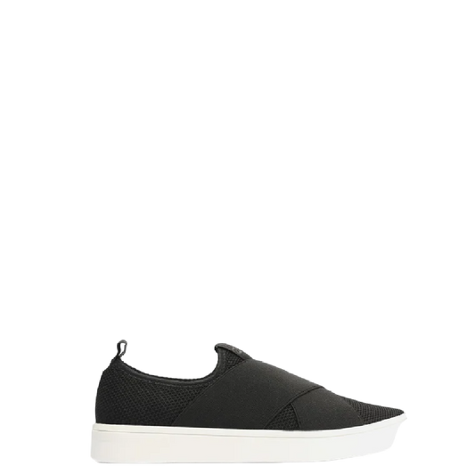 Tênis Arezzo Slip On Preto Tecido Elásticos