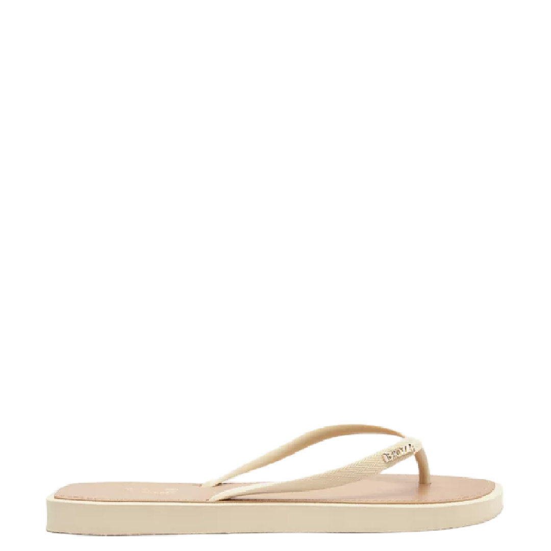 Chinelo de Dedo Brizza Arezzo Off White Leaf Recouro