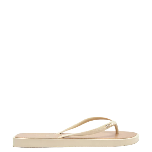 Chinelo de Dedo Brizza Arezzo Off White Leaf Recouro