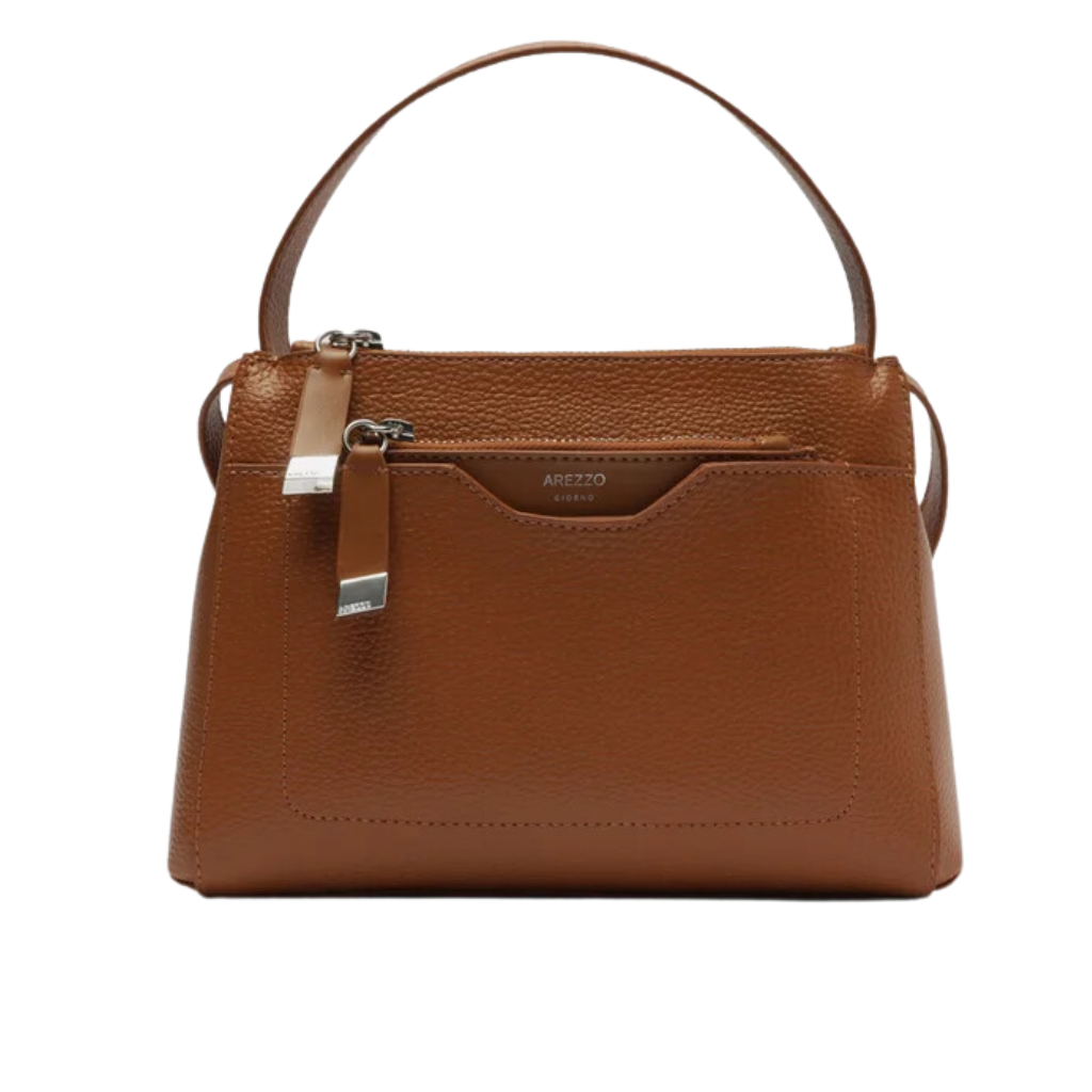 Bolsa Arezzo Tote Marrom Caramel Emilly Média