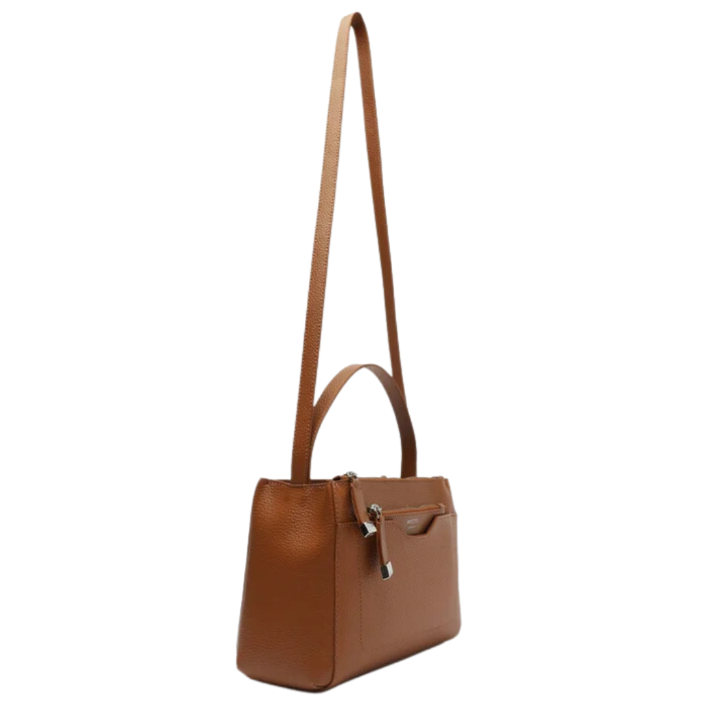 Bolsa Arezzo Tote Marrom Caramel Emilly Média