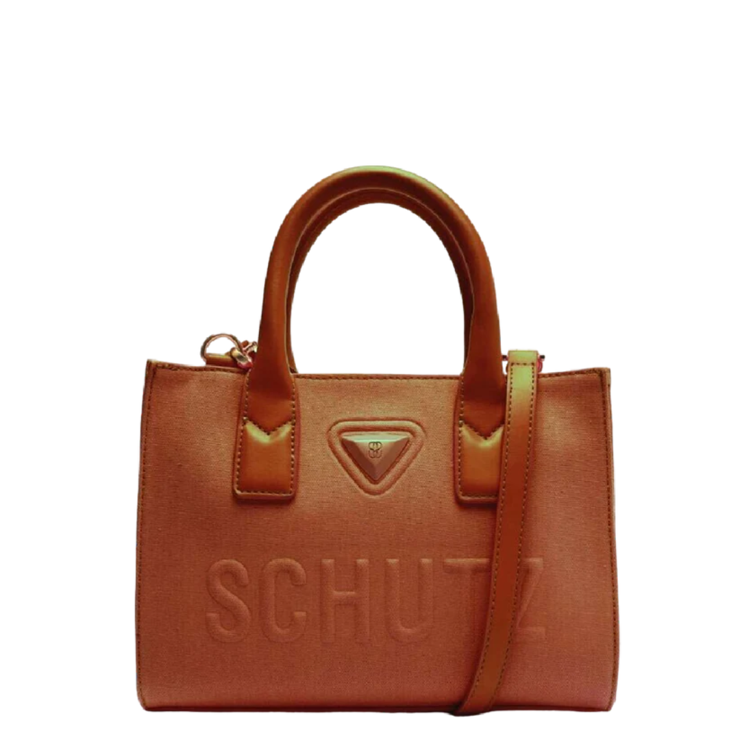 Bolsa Schutz Tote Lona Caramelo Pequena