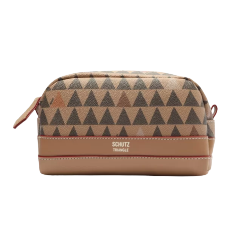 Necessaire Schutz Triangle Marrom